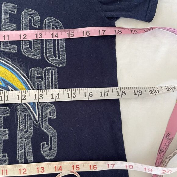 Chargers San Diego Womens Blouse T-shirt Size Small Crew Neck Football AFC Blue - Picture 7 of 9